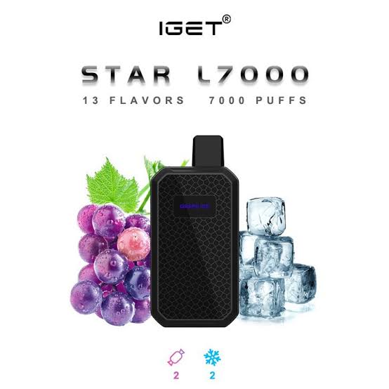 IGET Star 7000 Disposable Vape – 7,000 Puffs Rechargeable Vape with Mesh Coil, Type-C Charging & LED Star Light